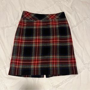 LL BEAN Plaid Skirt